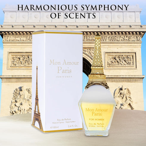 Mon Amour Paris Eau De Parfum for Women - Floral & Fruity - Classy & Elegant Fragrance with Ylang-Ylang, Damascus Rose,