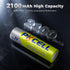 PKCELL 16-Pack, 2100mAh 1.2V 1200+ Rechargeable AA Batteries NiMH AA Rechargeable Batteries, Charging Cycles,Low Self