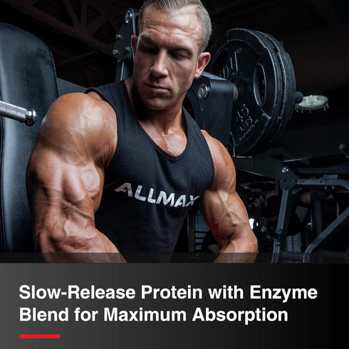 ALLMAX CASEIN-FX Protein, Vanilla - 2 lb, 25 Grams Slow-Release Protein Per Scoop, Low Carb, 27 Servings
