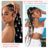 NAISKA 156Pcs Pink Crystal Loc Dreadlocks Jewelry: Gold Hair Decoration for Braids Multi Shape Crown Pearls