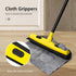 Rubber Broom with Squeegee, 52.8 inches Long Handle, Pet Hair Removal Tool, Portable Lint Brush for Carpet, Tile,