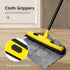 JEHONN Rubber Broom with Squeegee, 52.8 Inch Long Handle Pet Hair Remover Tool for Carpet, Window, Tile Cleaning