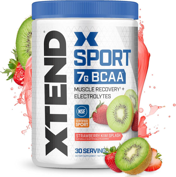 XTEND Sport BCAA Powder - Strawberry Kiwi Splash | 30 Servings Electrolyte Powder for Recovery & Hydration