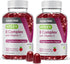 Vitamin B Complex Gummies with Vitamin C, Sugar Free, Vegan, Tasty Chewable Strawberry Flavored Gummy