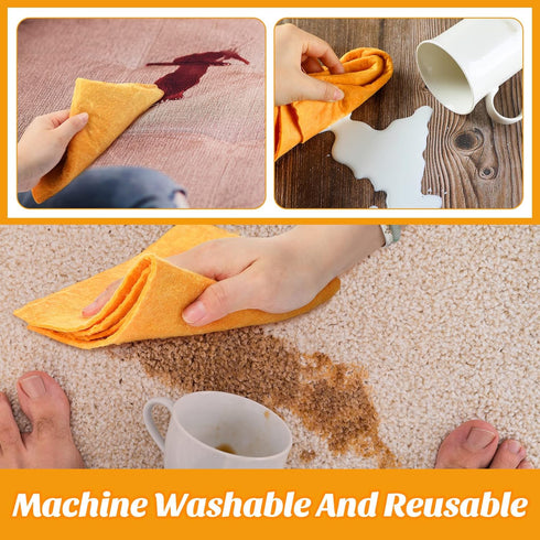 10 Pcs Absorbent Shammy Cloth, Car Drying Chamois Towel, Multi-Purpose Machine Washable Towel (20 x 27 Inch)