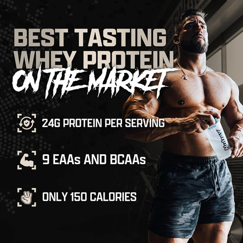 Nutrex Research Vanilla Whey Protein Powder - 2 Pound | 100% Whey Protein Supplement with 25g Protein for Muscle