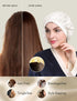 LILYSILK 100% Mulberry Silk Bonnet, 19 Momme Adjustable Night Sleep Cap for Sleeping, Ivory