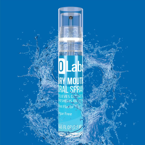 Olabs 2 Pack 4 (0.25 oz) Dry Mouth Spray - Sugar Free, Alcohol Free, Mint Breath Spray with Xylitol, - Travel Size