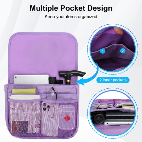 supregear Wheelchair Carry Bag - Accessories Pouch for Rollator, Walkers, Power Wheel Chairs and Knee Scooters - Side