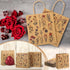 Kolldenn 24 8 3.9 9 6 Pcs Vintage Floral Wildflower Gift Bags Flower Kraft Paper Printed Candy Goodie Bags with Handles