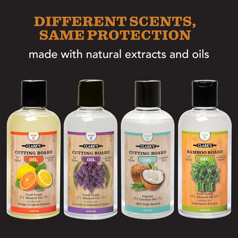 CLARK'S Organic Soap Cleaner for Butcher Block Cutting Board, Countertop, Utensils - Natural Orange & Lemon Extracts