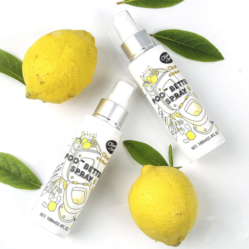 Clean-n-Fresh Toilet Spray, 6.8 Fl.oz Poo Spray, 100% Natural Plant Essential Oil Citrus Scent Bathroom Deodorizer