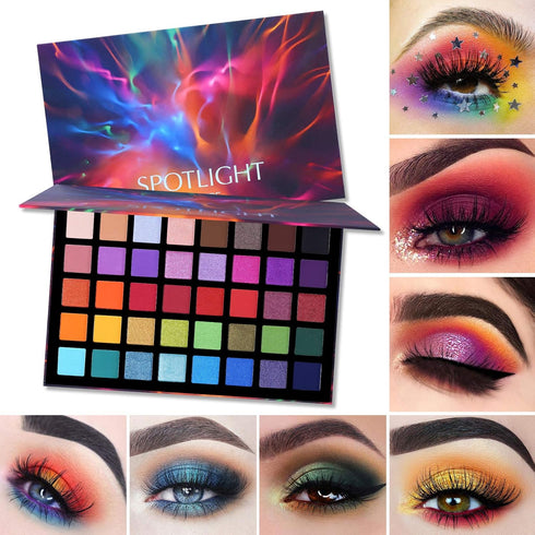 UCANBE Spotlight Eyeshadow Palette, Professional 40 Color Eye Shadow Matte Shimmer Makeup Pallet Waterproof