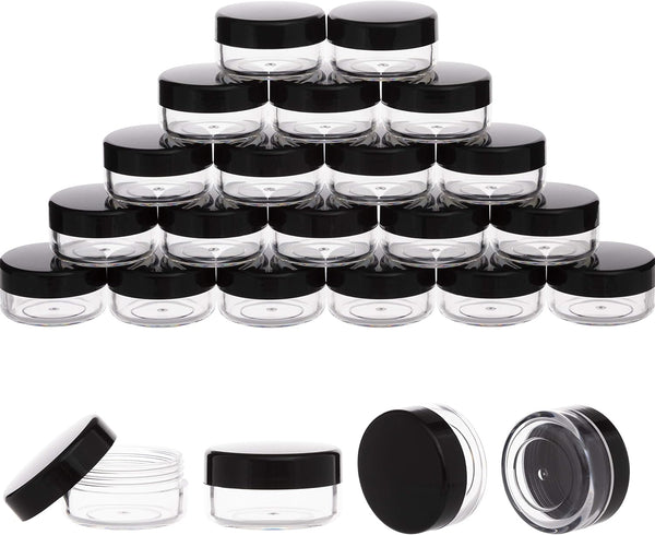 10 Gram Sample Containers with Lids, 40 PCS Small Cosmetic Sample Jars for Makeup, Lotion, Liquids, Powder