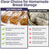 volila 150 Pack Reusable Plastic Bread Bags - Clear Loaf Bags for Homemade Bread - Perfect for Baked Goods Storage