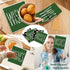 LARTSFRO 4 Pack Lucky Wishes Green Swedish Dishcloths for Kitchen, Swedish Dish Cloths for Four-Leaf Clover, Dish
