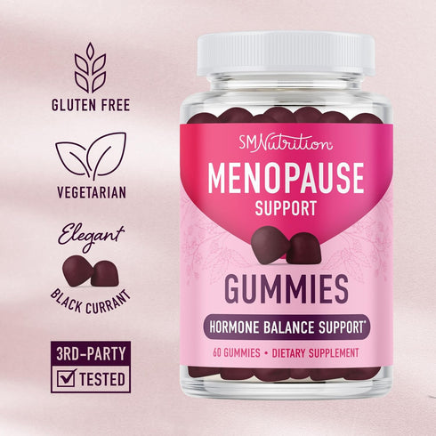 Gummies D3, 60 Count Menopause Support | Hormone Balance Relief for Hot Flashes, Night Sweats, Mood Swings, & Bloating