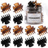 YOHAMA 12 pcs Small Hair Claw Clips 1 inch, Durable Mini Jaw Clip for Kids and Adults, Non-slip Hair Clips Black and
