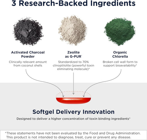 Designs for Health Charcoal Plus Binder - Toxin Binder with Activated Charcoal, Organic Chlorella for Full Body Detox