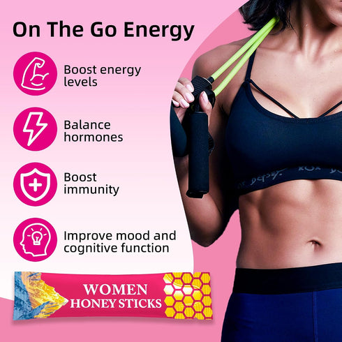 Rulinal 30 (1) Bloomin Honey Sticks Shilajit for Women, Strawberry Honeysticks, Natural Energy & Vitality Booster