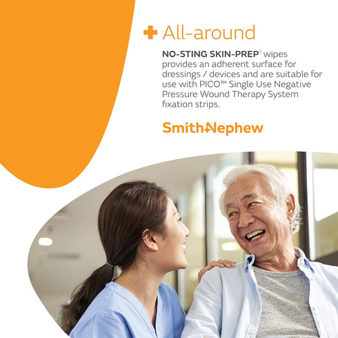 Smith & Nephew No-Sting Skin Prep Wipes, Box of 50 (UN59420600)