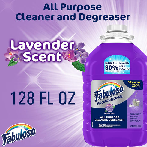 Fabuloso Professional All-Purpose Cleaner & Degreaser, Lavender, 1 Gallon (Pack of 1)