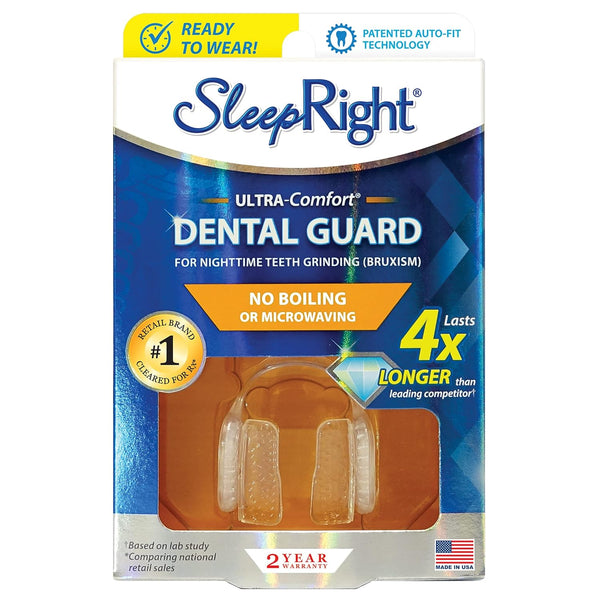 SleepRight Ultra-Comfort Dental Guard Mouth Guard, No Boil, Extra Strong for Teeth Grinding