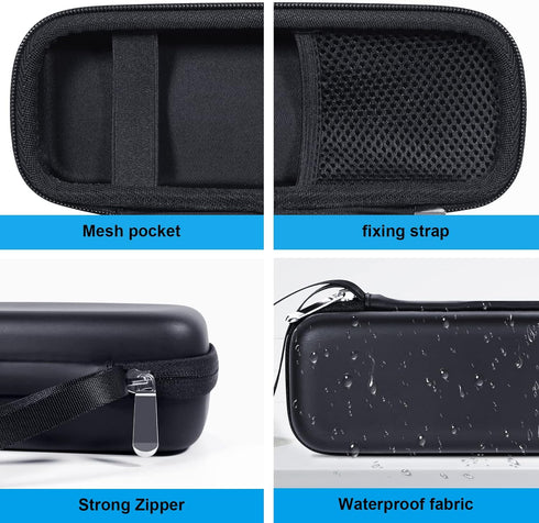 Toothbrush Hard Travel Case Compatible with Philips Sonicare Protectiveclean 4100, 5100, 6100, 6500, Fits Oral-B Pro