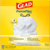 Glad Trash Bags, ForceFlex Tall Kitchen Drawstring Garbage Bags, White, 13 Gallon, 90 Count (Package May Vary)