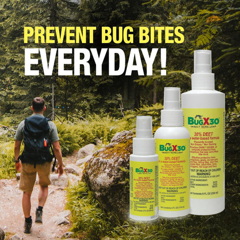 CoreTex Bug X 30 Mosquito, Tick, & Insect Repellent Spray with 30% DEET, 2oz Bottle