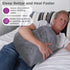 Pack, Zomaple Open Heart Surgery Pillow + Gel Grey Eases Chest Pressure for Calmer Rides & Rest Hot/Cold Comfort, Torso