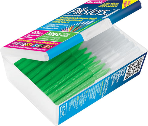 Piksters Interdental Brushes, Size 6, 40 pk, Gum Soft Bristles for Larger Gaps, Safe for Braces, Plaque Removal