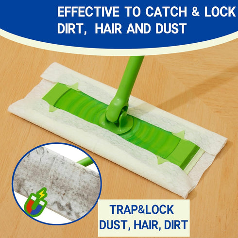 Pack 240 Dry Sweeping Cloths Disposable Mop Refills Floor Dust Mop Pad, Floor Cloth Refills for Swiffer Standard