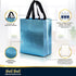 Nush Nush Aqua Blue Gift Bags - Medium Size Set of 12 Light Blue Reusable Gift Bags with Handles for Parties