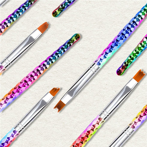 WOKOTO 8 Pcs Ombre Nail Brushes for Acrylic Nails Gradient Painting, Nail Art Brushes for Acrylic Application