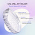 PANA Round Transparent Acrylic Nail Drill Bit Holder Display Organizer Stand - 12 Holes Clear for Manicure Tools (Drill