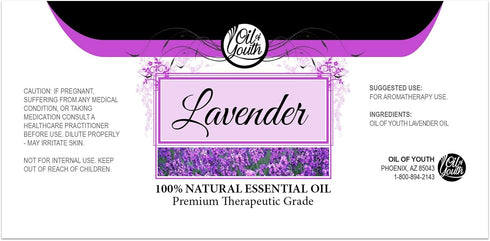 Oil of Youth - Lavender Essential Oil (16oz Bulk) Pure Essential Oil for Calming, Relaxing, Aromatherapy, Diffuser - Lavender Oil Big Bottle - Bulk Pure Lavender Oil - Lavender Essential Oil Pure