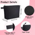 Weewooday 8 Pack Blank DIY Canvas Zipper Pouch - Bulk Makeup Bags for Back to School Gifts, Black