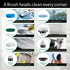 IPX7 8 Cordless Electric Spin Scrubber - Waterproof, LCD Display, Brush Heads, Adjustable Extension Handle, for Shower
