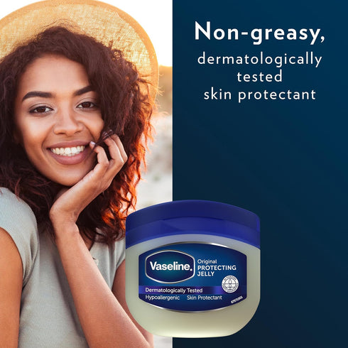 Vaseline Unscented Petroleum Jelly, 50ml, Whole Body Moisturizer for Dry Skin, 1.69oz