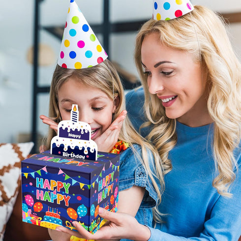 Lemicin 50 Set Birthday Money Box for Cash Surprise Gift Boxes Birthday Money Pull Box with Pull out Card