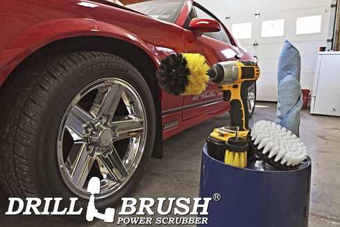 Bathroom Cleaning Accessories - Drill Brush - Shower Cleaner - Bathtub Tile Grout Microfiber Cloth