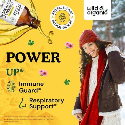 Echinacea Goldenseal Tincture - Immune Support Supplement w/Goldenseal Root and Organic Echinacea - Alcohol-Free Echinacea Goldenseal Liquid for Immune Defense - Goldenseal Echinacea Tincture - 2 oz