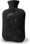 Hot Water Bottle with Soft Cover, 2L for Menstrual Cramps, Neck and Shoulder Pain Relief, Dark Grey