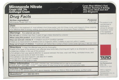 Miconazole Nitrate 2% Antifungal Cream, 1 oz