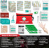 General Medi Mini First Aid Kit, 110 Piece Small Kit for Travel, Home, Office, Vehicle, Camping, Outdoor (Red)