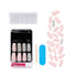KISS Masterpiece Luxe Manicure, Premium Acrylic Fake Nails with Pink Gel Nail Glue, Mini Nail File