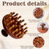 Xelsluthe Wooden Scalp Massager Head Massage Hair Brush, Manual Hair Scalp Scrubber Massager Tool, Gua Sha Brushes Body
