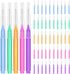 EasyHonor Braces Brush, Cleaner Interdental Brush Toothpick, Dental Flossing Head, 5 Colors, 50pcs