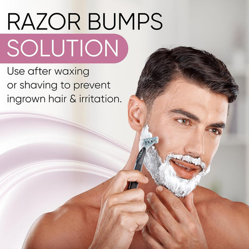 Razor Bump Treatment Roll-On, 3.5 oz Ingrown Hair Serum for Bikini Area, Face, Neck, with Vitamin E